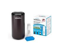 THERMACELL Diffuseur Anti Moustiques et Moustiques Tigres - 20m² - 60h | Recharge - Inodore - 5 Cartouches Gaz + 15 Plaquettes - Noir - THPATIONOIRECHA