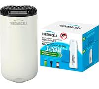 THERMACELL Diffuseur Anti Moustiques et Moustiques Tigres - Extérieur - sans Fil Nomade - Zone de Protection 20m² - Effet Rapide - Inodore - Recharges 120h - 10 Cartouches Gaz + 30 Plaquettes - Blanc