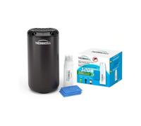 THERMACELL Diffuseur + Recharge Anti Moustiques et Moustiques Tigres - Extérieur, Jardin, Terrasse - sans Fil - Protection Efficace 20 m²- Durée 132h - 11 Cartouches Gaz + 33 Plaquettes - Noir