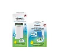 THERMACELL Diffuseur Répulsif Anti Moustiques - Extérieur - Sans Fil Nomade - Zone de Protection 15m² - Effet Rapide - Inodore - Durée 60h - 5 Cartouches Gaz + 15 Plaquettes