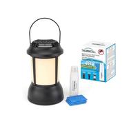 THERMACELL Lampe Anti-Moustiques et Moustiques Tigres + Recharge - Extérieur, Jardin, Terrasse - Sans Fil - Protection efficace 20 m²-Inodore-Durée 60h-5 Cartouches Gaz + 15 plaquettes -Lanterne -Noir