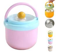 Thermal Food Container,lunch box,thermos alimentaire chaud,alimentaire isotherme,portable lunch food jar with handle ＆tableware,Insulated Soup Bowl for Travel Office Camping Picnic School (B)