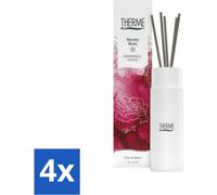 Thermes - Mystic Rose - Parfum d'intérieur avec bâtonnets en rotin - Parfum longue durée - Aromatique - 100 ml - Pack avantage - 4 pièces