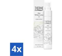 Thermes - Zen White Lotus - Parfum d'ambiance - Parfum longue durée - Aromatique - 60 ml - Pack avantage - 4 pièces