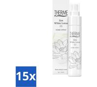 Thermes - Zen White Lotus - Parfum d'intérieur - Parfum longue durée - Aromatique - 60 ml - Pack avantage - 15 pièces