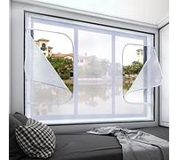 Thermique Isolation Rideau,Film D'isolation De Fenêtre,Rideau Thermique Anti Froid,Protection Privée Translucide,pour Maison Salle de Bain Cuisines,Auto-Adhésif,Largeur x Hauteur (140x120cm)