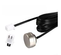 Thermistor Capteur de température 10K B3950, sonde en acier inoxydable 304, étanche, de -20 à 99 °C, sonde de précision avec aimant pour aquarium, serre, chaudière, contrôle, noir (2 mètres magnétique