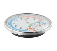 Thermo-hygromètre analogique pour intérieur avec zones de confort Affichage pour le contrôle du climat dans le salon, la chambre à coucher et le bureau pour boîtier en métal blanc (blanc)