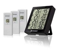 Thermo-hygromètre Bresser avec 3 capteurs sans fil, 4 points de mesure température et humidité, indicateur climat intérieur/extérieur