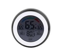 Thermo-Hygromètre Numérique à Ecran Tactile Rond Noir