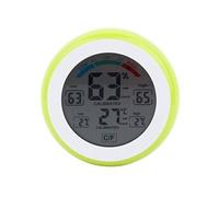 Thermo-Hygromètre Numérique à Ecran Tactile Rond Vert