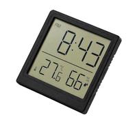 Thermo-hygromètre numérique avec affichage de la température | Alimentation par pile bouton 3 V, batterie incluse, placement de l ' écran loin des prises murales, mur de bureau ou