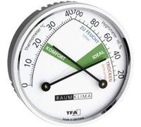 TFA Dostmann Thermo-hygromètre 45.2024 argent chromé analogique avec anneau métallique Ø70 mm