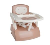 THERMOBABY - Rehausseur de chaise 2 en 1 - Dès 6 mois - Rose Câlin | Rehausseur avec tablette amovible et harnais 3 points, évolutif en fauteuil enfant. Dès 6 mois, jusqu'à 15 kg.