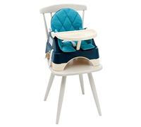 THERMOBABY Rehausseur de chaise 3 en 1 Wooded 6 à 36 mois - Bleu | Rehausseur évolutif 3 en 1 jusqu'à 15 kg, confortable et stable. Fabriqué en France.