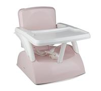 THERMOBABY - Rehausseur De Chaise Enfant 2 En 1 THERMOBABY YEEHOP - 6-18 Mois - Harnais Sécurité 3 Points - Tablette Amovible - Rose Poudré