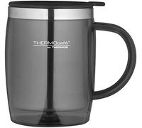 Thermocafé Plastique et Acier Inoxydable Desk/Mug de Voyage, 450 ML, Acier Inoxydable, Gun Metal, 13 x 9 x 12 cm