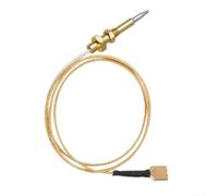 Thermocouple 600 mm gaz pour cheminée Pièce de rechange Filetage M8 Thermocouple 1200 mm de long Capteur de foyer Spirale Doré Thermocouple 600 mm Résistant à la chaleur Stable Valve de sécurité à gaz