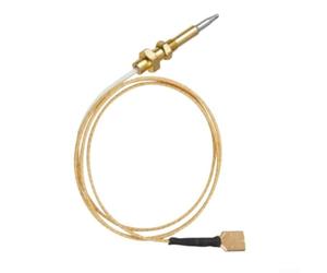 Thermocouple 600 mm gaz pour cheminée Pièce de rechange Filetage M8 Thermocouple 1200 mm de long Capteur de foyer Spirale Doré Thermocouple 600 mm Résistant à la chaleur Stable Valve de sécurité à gaz