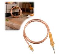 Thermocouple à Gaz Universel M8 avec Filetage 600mm pour Brûleurs - Sonda Thermocouple de, Chauffe-eau et Fours - Pièces de Rechange pour Chauffage Extérieur et Accessoires de Barbecue (1 Pièce)