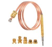 Thermocouple de Cheminée Capteur de Température 600mm en Cuivre | Remplacement, Contrôle Précis et Arrêt Automatique, pour Four, Chauffage et Foyer Barbecue