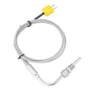 Thermocouple EG type K Capteurs de température de gaz d'échappement 1/8"NPT avec pointe et connecteur exposés, acier inoxydable