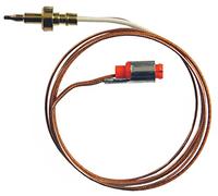 Thermocouple REDPOINT SPARES pour plans de cuisson 520 mm, tête courte pour WHIRLPOOL, ARISTON, INDESIT, BOMPANI