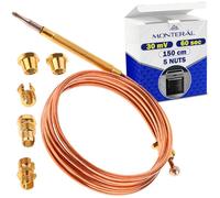 Thermocouple Universel pour Gaziniere Gaz Longueur 150 cm avec 5 Écrous | Garantie de 10 Ans - MONTERAL