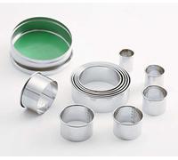 Thermohauser 8300021760 Set de 11 emporte-pièces ronds en acier inoxydable avec bord lisse 2,1-8,9 cm