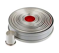 Thermohauser 8300031697 Set de 14 emporte-pièces en acier inoxydable avec bord lisse et bord lisse Diamètre 2,3 à 11,0 cm