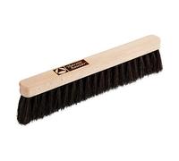 thermohauser Balai en crin de cheval noir avec dos en bois - 30 x 3 cm - Brosse à farine pour balayer les plans de travail - Couleur naturelle - Noir