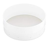thermohauser Grand tamis en plastique en acier inoxydable et plastique PS - Diamètre : 30,5 cm - Maille : 0,5 mm - Passe au lave-vaisselle - Blanc