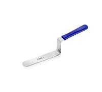 Thermohauser Spatule à gâteau en acier inoxydable avec lame coudée et manche en plastique Bleu Longueur utile lame 17 cm