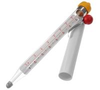 Thermomètre à Bonbons en Verre Pince pour Cuisson et Friture | Lecture Claire et Précise, Surveillance sans Utilisation des Mains, Acier Inoxydable, pour Sirop Chocolat Yaourt, la Cuisine