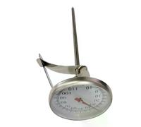 Thermomètre à cadran large en acier inoxydable - Argent