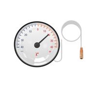 Thermomètre à cadran - Thermomètre domestique avec sonde à expansion de liquide, thermomtre de réfrigération capillaire à vapeur, capillaire de 56 pouces, plage de -40/40 °C Cadran intérieur de haute
