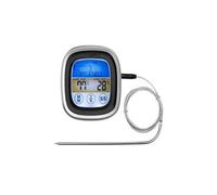 Thermomètre à distance lcd sans fil pour barbecue grill viande cuisine four cuisson des aliments - noir