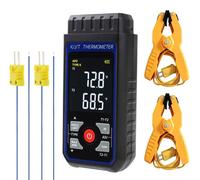 Thermomètre à double canal K/J avec 4 sondes, pour une plage de température de -200 à 1372 °C