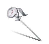 Thermomètre à lait, -10~110℃ Thermomètre à lait en acier inoxydable Accessoires pour moussage du café Outil pour machines à cappuccino Pichet à expresso Pichets à vapeur Barista Pot à lait Tasse