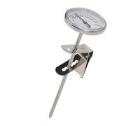 Thermomètre à lait avec cadran de 4,6 cm, sonde de 12,5 cm, haute précision, lecture rapide, thermomètre avec support pour faire mousser le lait, le yaourt, le café, le fromage