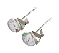 Thermomètre à pour lait 2Pcs pour Cappuccino Lecture Rapide Thermomètre | Acier inoxydable 304, lecture rapide, pour idéal pour cappuccino, pour latte, pour mousse parfaite, lot de 2
