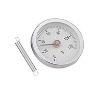 Thermomètre à Ressort Bimétallique de 63 Mm de Tuyau IP55 étanche à la Poussière Clip sur Thermomètre Jauge de Température de Tuyau pour Mesurer les Températures des