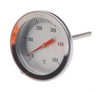 Thermomètre à rôtir analogique 52 mm résistant à la chaleur | Plage de 0 à 500 °C, grand cadran de 52 mm, résistant à la chaleur, pour four et barbecue, affichage précis