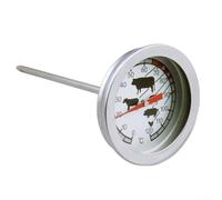 Thermomètre à viande analogique en acier inoxydable pour rôtir barbecue four cuisson 0-120 °C