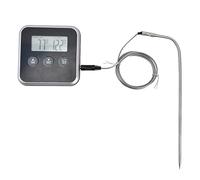 Thermomètre à viande intelligent à 3 boutons - Écran LED numérique - Thermomètre de four multifonction - Avec sonde - Pour la cuisson, la pâtisserie, le barbecue