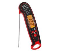 Thermomètre À Viande Numérique À Lecture Instantanée - 16,5 X 5 X 1,8 Cm - Sonde 11 Cm | Thermomètre Cuisine ÉLectronique ÉTanche Et Résistant Haute Température | Pliable Pour Four Barbecue