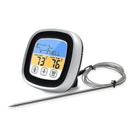 Thermomètre à viande numérique avec écran LCD tactile - Lecture instantanée, étanche, réglages personnalisés, idéal pour le barbecue et la cuisine