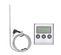 Thermomètre à Viande Numérique pour Cuisiner et Griller, Thermomètre Alimentaire pour Barbecue, Thermomètre à Sonde de Température pour Cuisiner, Griller avec Minuterie de