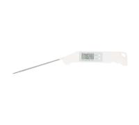 Thermomètre à Viande Pliable Numérique pour Barbecue Cuisine | Sonde Rabattable, Lecture Instantanée, Structure Stylo, pour Soupe et Aliments, Boîtier ABS Blanc