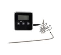 Thermomètre à Viande pour Barbecue, la Cuisine, ABS Noir, Multifonction | Plage 50 °c à 70 °c, Aimant Arrière et Support, Trou Suspendre, pour Cuisson et Grillades